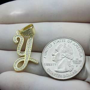 Colgante de Moissanita con Letra Y al por Mayor, de Plata de Ley 925, con Incrustaciones de Diamantes, sin Cadena, Ideal para Regalo - Product Image 2