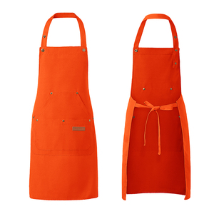 Tablier de cuisine unisexe en coton de haute qualité pour adultes, personnalisable avec logo, pour chef, barista, en toile, réglable, pour barbecue et jardin, brodé - Product Image 4