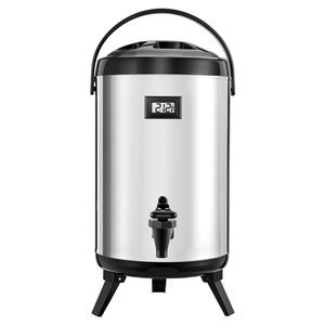 2 Gal/7.6L Stainless Steel Thermal <b>Drink</b> <b>Dispenser</b> Insulated Beverage Server with Temp Display Spigot for Hot Cold Beverages - Product Image 1