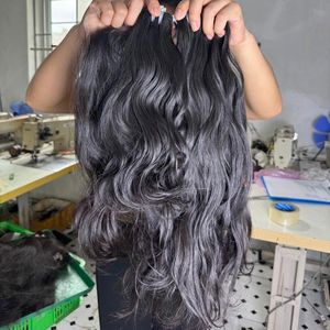 วิกผมมนุษย์แบบเป็นลอนธรรมชาติสำหรับต่อผมมนุษย์แบบเวียดนาม - Product Image 1