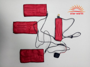 Vêtements chauffants USB, coussinets chauffants en fibre de carbone, coussin chauffant électrique rechargeable avec contrôle de température réglable sur 3 niveaux - Product Image 1