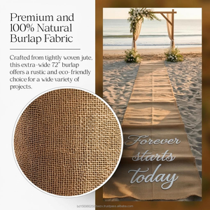 Rouleau de toile de jute de 72 pouces de large x 70 mètres - Tissu de jute durable de 10 oz pour l'artisanat, rouleau de toile de jute naturelle pour le jardinage, la décoration intérieure, les plantes - Product Image 4