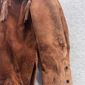 <b>Men</b> High Quality ODM Sheep Skin <b>Suede</b> Leather Casual Cowboy Style Waterproof Breathable Windproof <b>Jacket</b> - Product Image 4