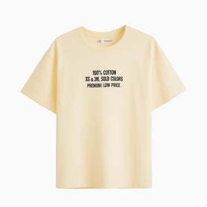 เสื้อยืดคอกลมผู้ชายสั่งทำพิเศษ ผ้าฝ้าย 100% แขนสั้น ไซส์ XS & 3XL สีพื้น คุณภาพพรีเมียม ราคาประหยัด - Product Image 3