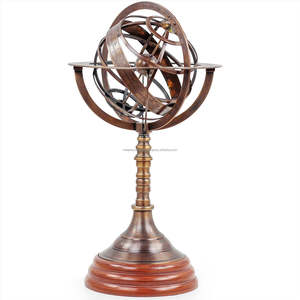 Support armillaire en laiton fait main en gros, globe en métal poli vintage, décoration nautique de haute qualité, couleurs et tailles personnalisables, prix bas - Product Image 4