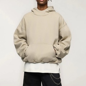 เสื้อฮู้ดดี้ผู้ชายแบบขายส่งสั่งทำพิเศษ ผ้าเฟรนช์เทอร์รี่ ทรงโอเวอร์ไซส์ ผ้าฝ้ายสีพื้น เสื้อฮู้ดดี้และเสื้อสเวตเชิ้ตผู้ชายสั่งทำพิเศษ ฮู้ดดี้โอเวอร์ไซส์ - Product Image 3