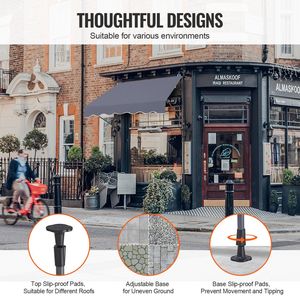 Tenda da Sole Retrattile per Patio Sunsetter 59 x 47 Pollici con Manovella Manuale, Tettoia Parasole per Esterni - Product Image 6