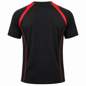 เสื้อยืดแขนสั้นทรงสลิมฟิตสำหรับผู้ชาย ระบายอากาศได้ดี แห้งเร็ว ดีไซน์กระชับ ผลิตจากผ้าโพลีเอสเตอร์/คอตตอน 100% เหมาะสำหรับการวิ่ง - Product Image 2