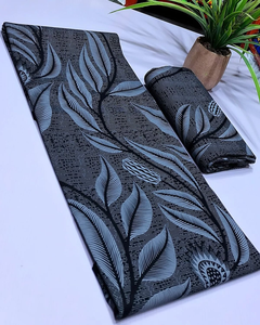 Tela de Sarga de Algodón Ankara con Estampado Africano de Cera de Mozambique Premium para Prendas de Moda Masculina - Product Image 4