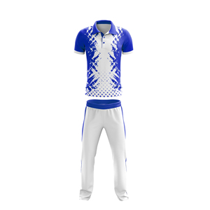 Uniforme de cricket à manches courtes en polyester respirant avec logo personnalisé, service OEM disponible - Product Image 1