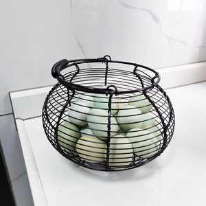 metal iron <b>egg</b> <b>basket</b> storage <b>basket</b> for kitchen heavy duty iron wire <b>egg</b> storage <b>basket</b> for home kitchen handmade metal <b>egg</b> - Product Image 6