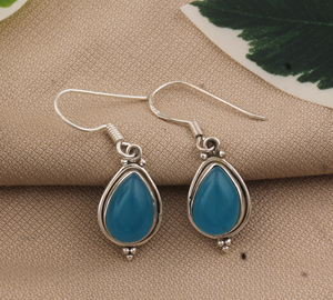 <b>Opal</b> Sterling Silver Rose Gold Plated Bohemian Drop <b>Earrings</b> for Women Wedding Party Fashion Jewelry - Product Image 5