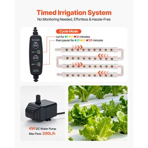 Kit di Coltivazione Idroponica a 3 Livelli con 108 Postazioni, Tubi in UPVC e Irrigazione Temporizzata per Giardini - Product Image 4