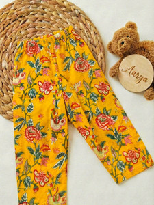 Ensemble Kurta et Pantalon Peplum Ethnique Traditionnel Moutarde pour Bébé Fille, en Coton, Séchage Rapide, Longueur Genou, Coupe Classique, Multi-Occasions - Product Image 2