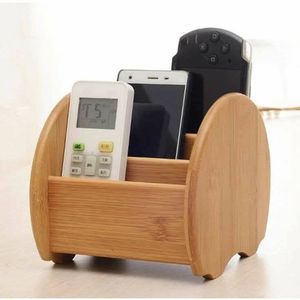 Eco-Friendly Square Wooden <b>Remote</b> <b>Control</b> <b>Storage</b> Caddy Handmade Multi-Slot Organizer for Housewarming Wholesale Bulk Price - Product Image 1