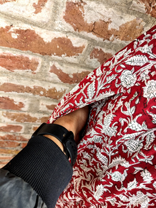 Robe maxi indienne faite à la main, robe à volants en coton imprimé à la main, tissée et respirante, robe maxi longue faite à la main pour femmes - Product Image 2