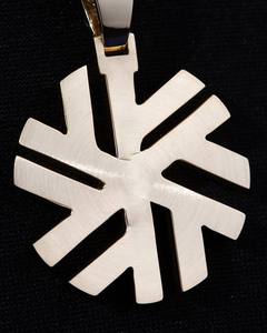 Snowflake Moissanite Pendant Necklace Round Brilliant Cut Rhodium Plated Gold Color Luxury Gift Jewelry - Product Image 3