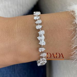 สร้อยข้อมือลูกแพร์สุดพิเศษสำหรับผู้หญิงสร้อยข้อมือเพชรสำหรับปลูกในห้องปฏิบัติการสร้อยข้อมือเชื่อมเพชรตะวันออกแบบตะวันตกสุดหรูเครื่องประดับที่ดี - Product Image 6
