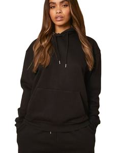 Sweat à capuche marron unisexe surdimensionné lourd avec des cordes mélange de coton vierge personnalisé sweats à capuche respirants en coton vintage - Product Image 1