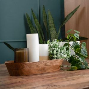 Bol à pâte en bois d'acacia fait main de haute qualité, bol de service rustique en bois massif, bol décoratif pour la cuisine et la salle à manger - Product Image 6