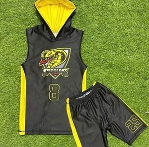 Uniformes de Fútbol Americano a la Bandera para Hombre 7V7, Conjunto de Entrenamiento de Compresión de Alta Calidad, Transpirable, Antibacterial, de Secado Rápido, Sin Mangas - Product Image 6