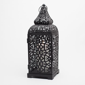 Best Selling Modern Looking Metal Candle <b>Lantern</b> In Matt <b>Black</b> Finished <b>Lantern</b> Centerpiece For Home Decoration - Product Image 1