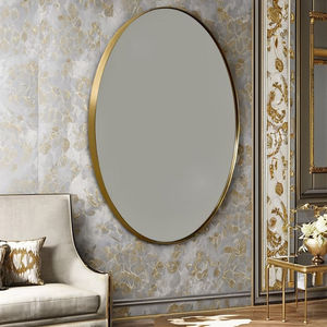 Miroir mural rond luxueux fait à la main avec un design moderne du milieu du siècle, couleur personnalisable, léger pour la décoration de mariage et du Ramadan - Product Image 1