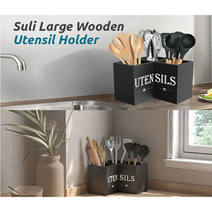 Organisateur de rangement de cuisine en bois, boîte de rangement pour couverts en MDF moderne pour coin de cuisine - Product Image 4