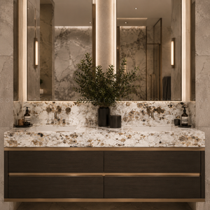 Dalle de granit crème Alaska aux tons chauds et à la veine naturelle pour comptoirs haut de gamme, sculptures et accents décoratifs - Product Image 1