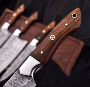<b>Sharp</b> Pattern Steel Blades Ergonomic Handle Kitchen Cutting Tools For Meat Damascus Steel Handmade Chef <b>Knife</b> <b>Set</b> PremiumDamascu - Product Image 3