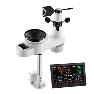 Estación Meteorológica Inalámbrica 5 en 1 con Energía Solar, Pantalla VA de 7.5 Pulgadas, Sensor Interior/Exterior, Pluviómetro, Pronóstico del Tiempo - Product Image 6