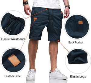 Pantalones Cortos Casuales de Hombre con Elástico Frontal, Personalización al por Mayor, Pantalones Cortos Híbridos de Golf para Hombre - Product Image 3