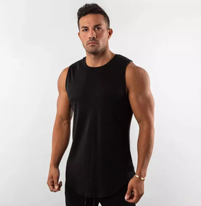 Camisetas sin mangas para hombre, económicas, con espalda cruzada, tipo stringer, al por mayor, ropa de culturismo para hombre, proveedor de ropa de gimnasio con logo personalizado de China - Product Image 4