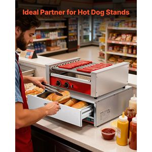 Scaldavivande Elettrico Commerciale a Cassetto Singolo in Acciaio Inossidabile 85°F, Compatto e Indipendente, Attrezzatura per Mantenimento Calore - Product Image 4