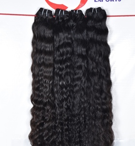 Extensiones de Cabello Remy Indio Rizado 100% Natural sin Procesar, Color Negro para Mujeres, Cutícula Alineada, Tejido Doble a Máquina, 100g, Cabello Humano - Product Image 2