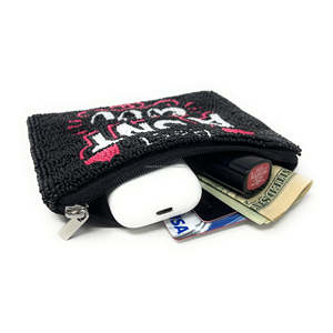 Monedero bordado a mano con cuentas, bolsa con cremallera personalizada, diseño de la era de la tía, unisex, colorido, con lentejuelas, para guardar tarjetas, portátil - Product Image 5