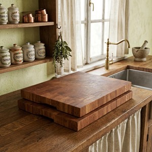 Nouvelle planche à découper en bois d'acacia réversible et épaisse - Product Image 6