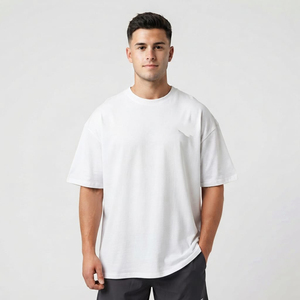 T-shirts décontractés pour hommes, sport, fitness, course à pied, 100% coton, coupe classique, col rond, manches courtes, anti-rides, avec logo personnalisé - Product Image 5