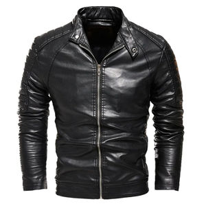 Veste de moto en laine fine d'hiver à manches longues de haute qualité pour hommes, imperméable, vente en gros de mode - Product Image 1