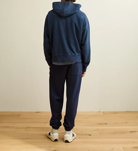 Sudadera con Capucha Azul Marino para Hombre, Corte Regular, Felpa de Algodón, Informal, con Bolsillo Delantero, Ropa de Otoño, Estilo Urbano, Venta al Por Mayor - Product Image 2