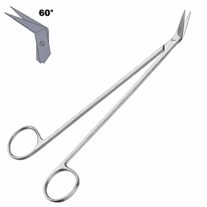 POTTS SMITH ใบมีดกรรไกรแบบ Angled-On-Flat 50 °   ใบมีดผิวกระจกเงา ความยาว 1 นิ้ว 25 มม. ความยาวรวม 7-3/4 นิ้ว 19.7 ซม. ZETOMEDPRO - Product Image 3