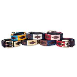 New Style custom Made equestrian <b>polo</b> leather <b>belt</b> <b>for</b> <b>men</b> pin buckle top grain embroidery sport <b>belt</b> <b>for</b> sale - Product Image 1