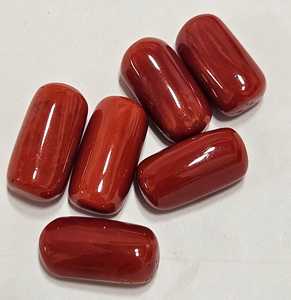 Coral Rojo Italiano de Forma Ovalada, Mejor Color, Calidad Fina, Piedra Preciosa Suelta para Joyería - Product Image 2