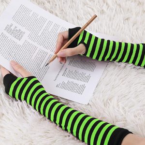 Manchons de cyclisme rayés vert-noir unisexe pour adulte, séchage rapide, 31 cm de long, en Spandex et Polyester imprimé - Product Image 6