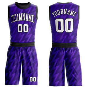 Ensemble de vêtements de sport respirants, à séchage rapide et confortables, kit uniforme de basketball personnalisé en gros, ensemble maillot et short imprimé par sublimation - Product Image 2