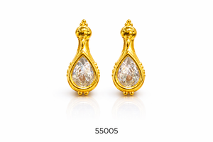 ต่างหูแบบติดหูชุบทองประดับเพชร CZ จาก MOLL JEWELLERS ขายส่ง เครื่องประดับผู้หญิงสไตล์มินิมอลทันสมัย พร้อมใบรับรองจากผู้เชี่ยวชาญบุคคลที่สาม - Product Image 3