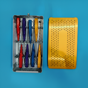 Curetas Cervicales Estándar para Huesos, Instrumentos Ortopédicos para Columna Vertebral, 8 Piezas con Caja - Product Image 1