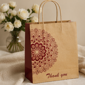 Custom Printed Kraft Paper Shopping <b>Bags</b> with Handles Eco Friendly Gift <b>Packaging</b> <b>Bags</b> for Retail Boutique Party - Product Image 4