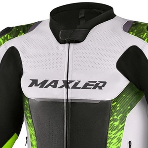 Unisex Classic Motorcycle Leather Jacket with CE for Windproof Plus Size Removable <b>Pads</b> Strong Cowhide Biker Riding Jacket - Product Image 4