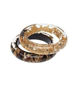 Slim <b>Resin</b> Classic Vintage Bangles with Carved Floral Design and Crown Shape Stackable Women's Cuff Bracelet - Product Image 5
